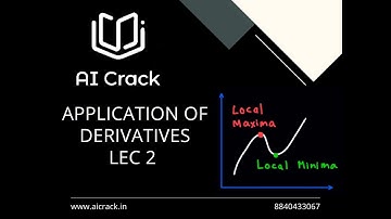 PGDBA 2023 Preparation | Maths | Application of Derivatives Lecture 2 | AI Crack