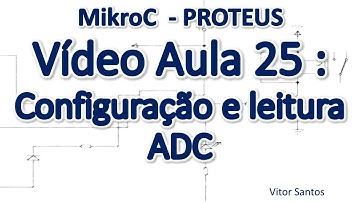 Programação Em C (MikroC) p/ uC PIC (Em Português) MiniCurso Aula 25 - Configuração e leitura ADC