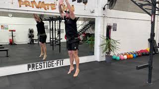 Get Up Squat Jumps demonstration