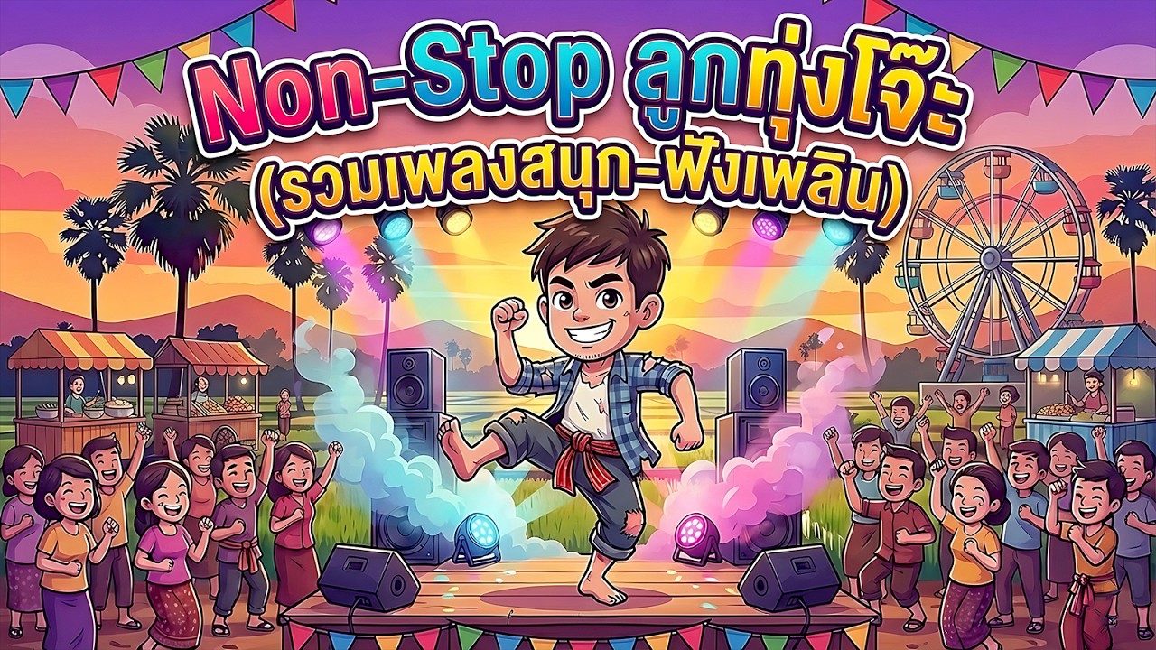 Non-Stop ลูกทุ่งโจ๊ะ (รวมเพลงสนุก-ฟังเพลิน) | DJTUI Ai ลูกทุ่ง  | original lyrics Video 🎶🎤