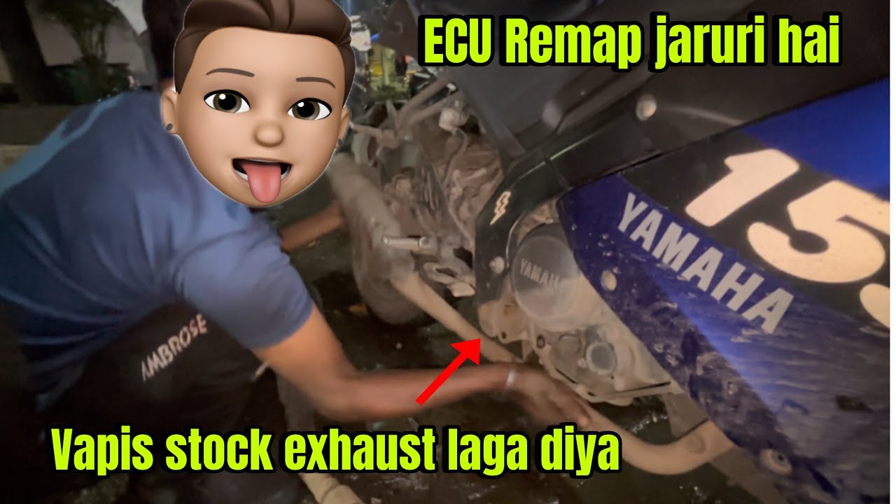 Stock Exhaust laga diya bina ECU remap ke fuel pump me issue aane lagta hai | back to stock |R15v3 