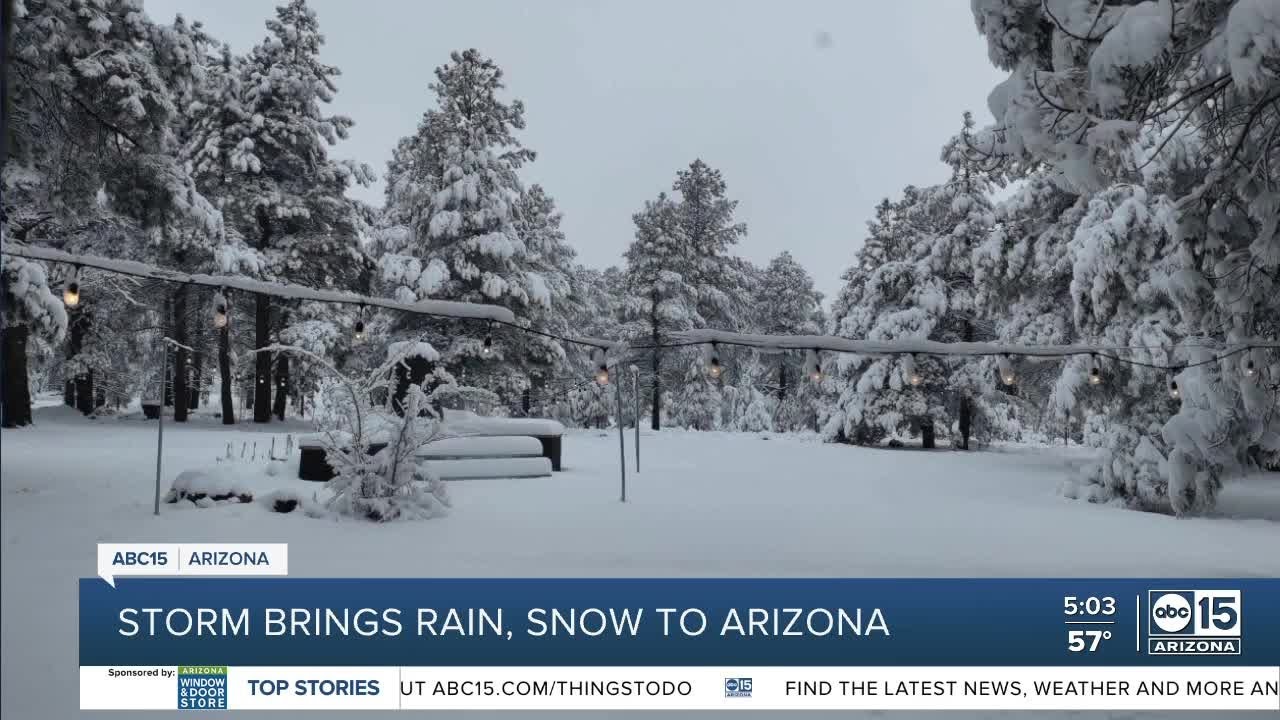 Storm brings rain to the Valley, snow to the high country - YouTube