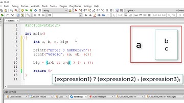 Biggest of 3 Numbers Using Ternary Operator: C Program