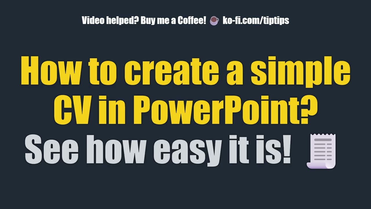 How to create a simple CV in PowerPoint? See how easy it is! 🧾