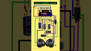 How to make stereo amplifier circuit | Simple stereo amplifier circuit