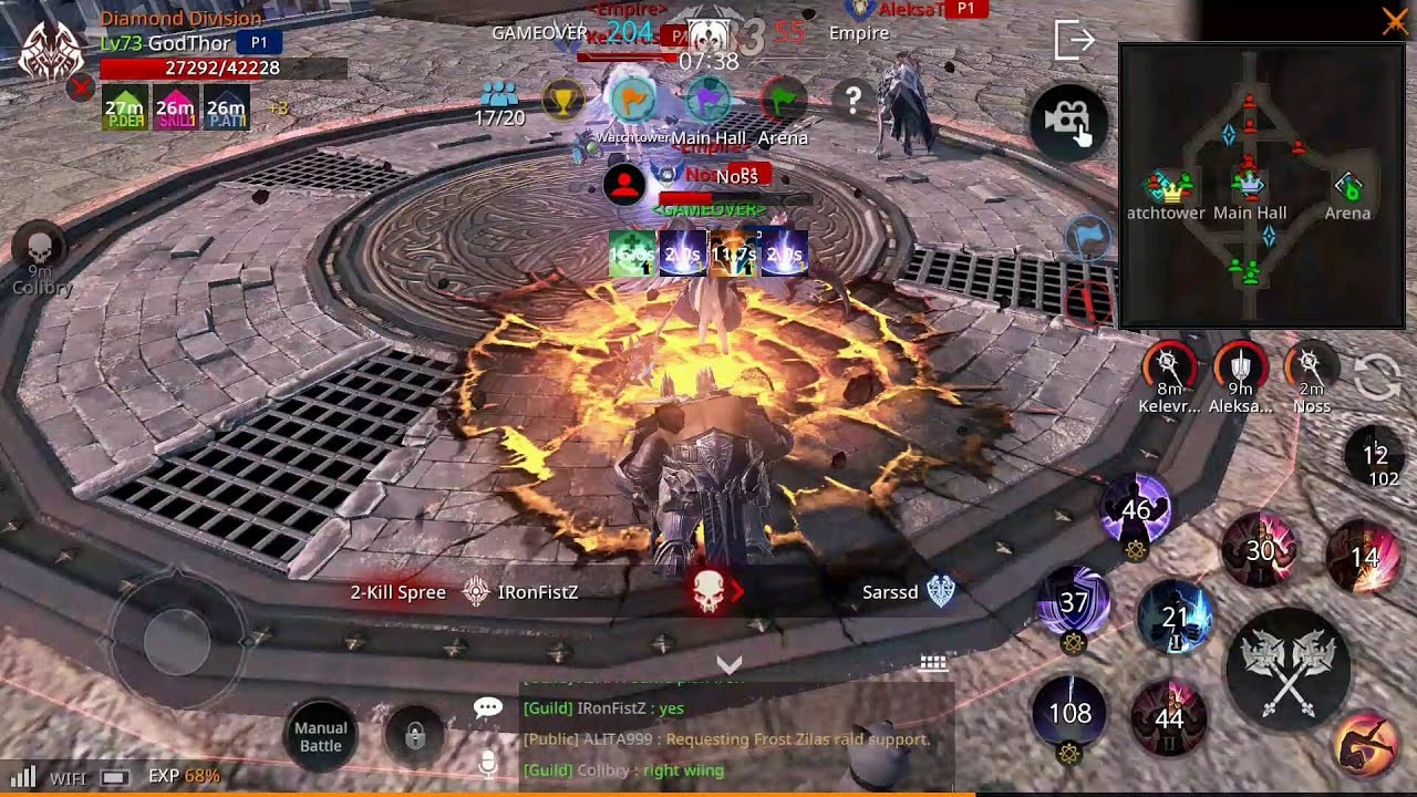 AxE: Alliance vs Empire gameplay: Guild Battle -GAMEOVER vs PvPUnit & Empire!