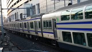 E235系1000番台横クラF-11編成+横クラJ-07編成横浜駅高速進入