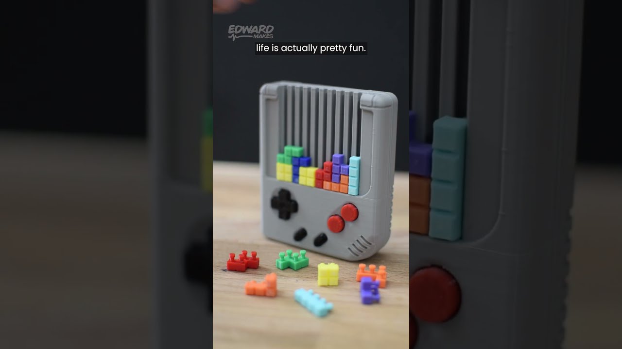 Mini Tetris Gameboy 3D Printed Shorts 3dprinting Maker Nintendo