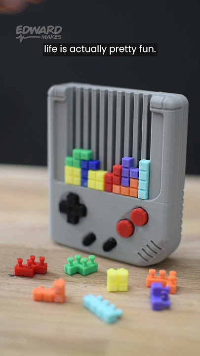 Mini Tetris Gameboy 3D Printed #shorts #3dprinting #maker #nintendo #gameboy #tetris
