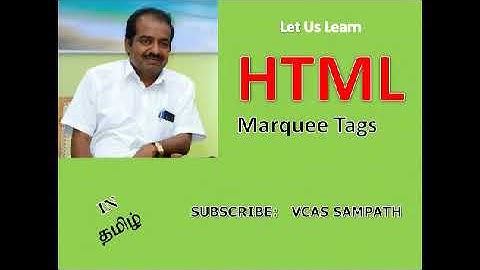 Marquee tag in HTML ( in Tamil )