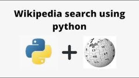 How to Wikipedia Software in Python || by sky coding