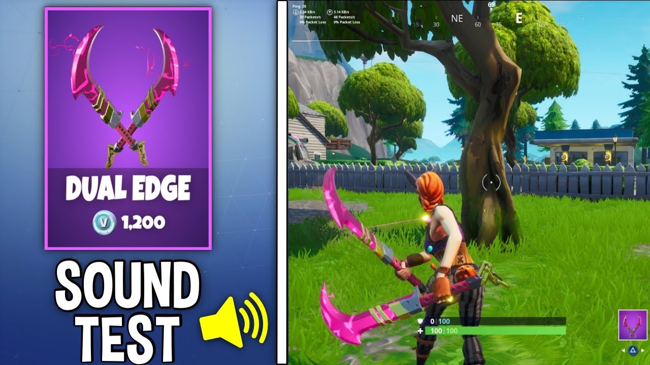 How To Double Hit With Pickaxe In Fortnite New Dual Edge Pickaxe Gameplay In Fortnite Youtube