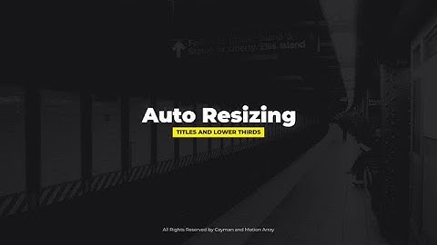 Auto Resize Modern Titles After Effects Templates