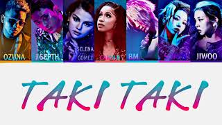 TAKI TAKI - KARD, SELENA GOMEZ, CARDI B, OZUNA, DJ SNAKE COLOR CODED LYRICS Resimi