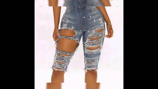 women's ripped denim shorts #shorts