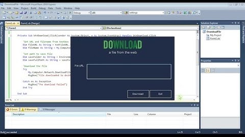 How to download a file from the web - VB.Net