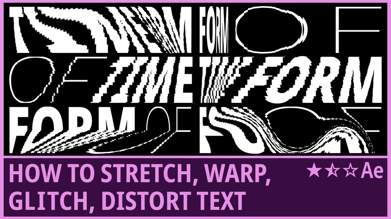 Text stretch. Distortion в дизайне. Эффект slitscan. Warp text. Distorted text Effect.