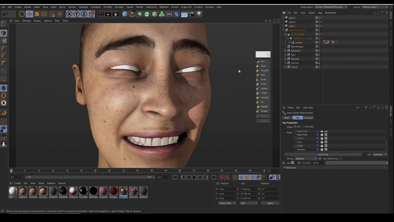 cinema 4d pose morph zbrush