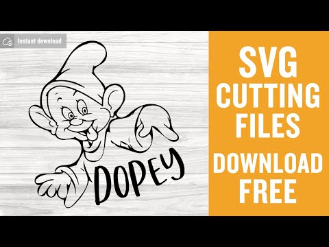 Dopey Svg Free Cutting Files for Cricut Instant Download