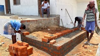 Stairs! Techniques&Build Outside Porch Brickstairs Accurately with Cement|Stairs Construction