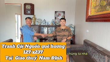 Tranh cội nguồn 1m27 x2m37 đồng đỏ lắp cho chú khách  tại Hải Hậu Nam Định .