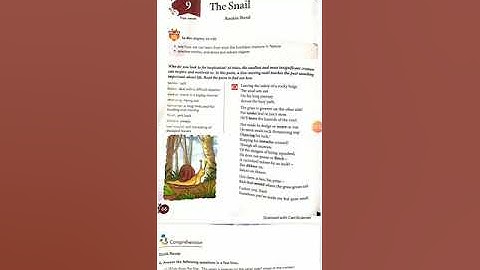 Grade VI, Chapter-9, The Snail