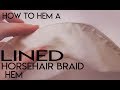 How to Hem a Lined Horsehair Braid Hem Gown, Bagged Hem, Bridal Sewing