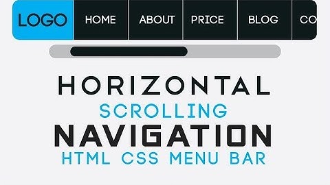 Horizontal Scrolling Navigation Menu Bar | Code KKY