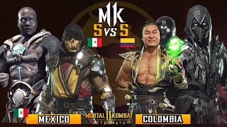 🏆 MÉXICO VS COLOMBIA【5 Vs 5】 - 【Mortal Kombat 11 Aftermath】 - Painz, Kaisersama, Speedkola