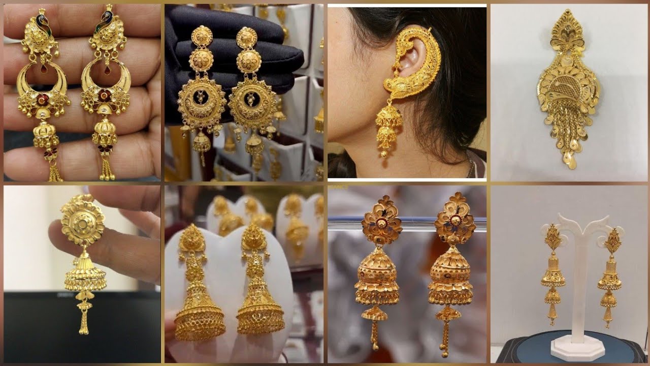 22ct Gold Filligree Jhumka For Bridal | Buy Online UK