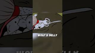 Mother Goat, Cut Open The Big Bad Wolfs Belly And Rescued Her Kids From Inside .