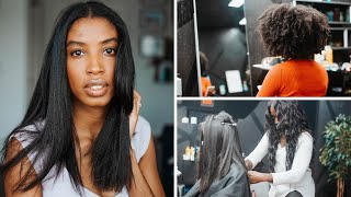 Straightened My Hair For the First Time In 4 Years | Type 4 Natural Hair | Silk Press