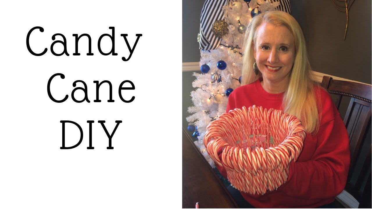 Candy Cane Vase Candle Holder Centerpiece - YouTube