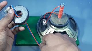 Free Energy Light Bulb Generator Coil Self Running Using By Speaker Magnet 100%