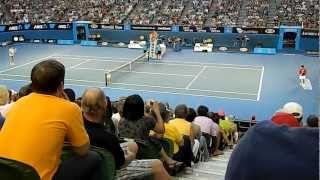 Roger Federer backhand winner