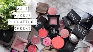 Makeup Declutter 2017 | blushes, bronzers, highlighters