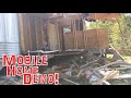 Tearing Down The Room Somebody Built Onto The Back Of This Mobile Home - What A Mess!