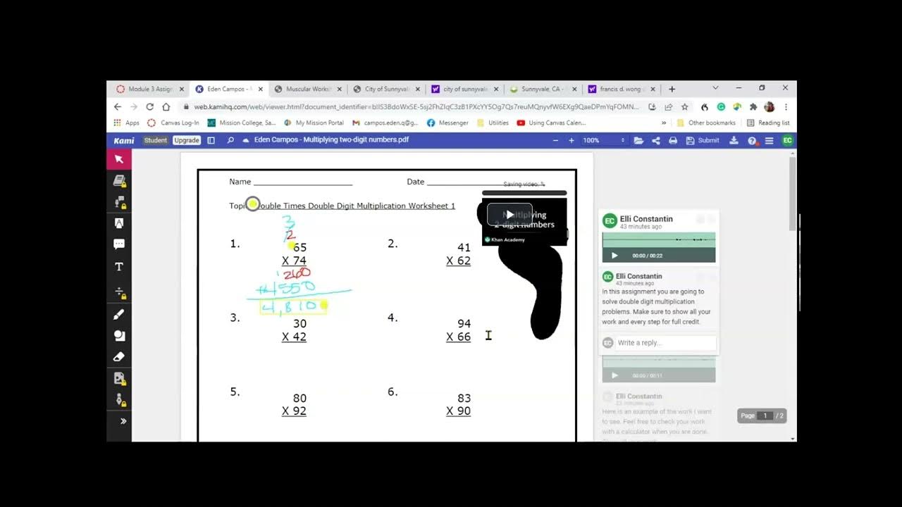 how to submit a kami assignment