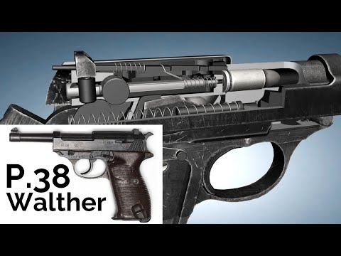 3D Animation: How the Walther P.38 Pistol worked (WWII)