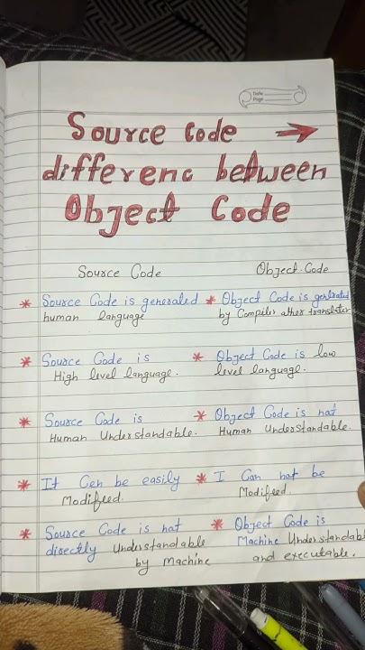 Source code VS Object code - YouTube image.