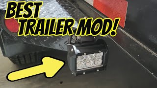 Can't see when reversing your trailer? This is how you fix that! Reverse lights on my car trailer!