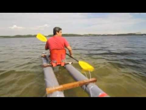 pvc pipe kayak - YouTube