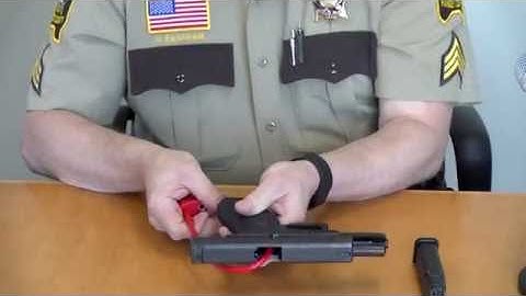 Gun lock demonstration - handgun