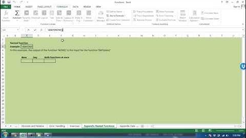 Excel Functions and Formulas - Nested Functions