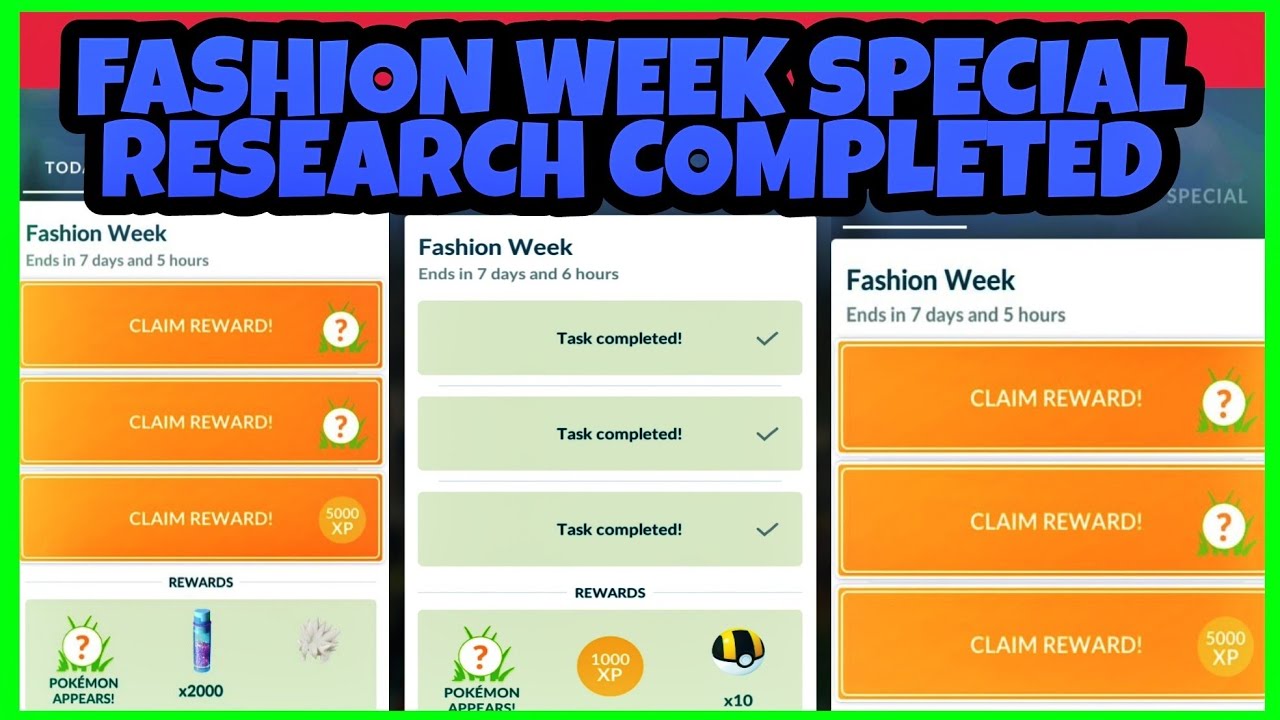 Fashion Week Special Research Task Pokemon Go Finding Your Voice Task Misunderstood Mischief 8 16 Youtube