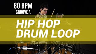 Hip hop drum loop 80 BPM // The Hybrid Drummer Resimi