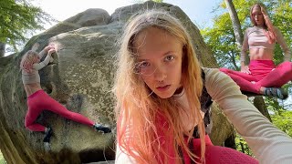 Solo ASMR Camping: A Lonely Girl Relaxing in her Hammock and Climbing