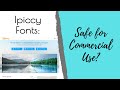 Are iPiccy.com Fonts Safe For Commercial Use?