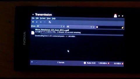 Nokia N9 - Transmission Torrent Client on Easy Debian FULL HD