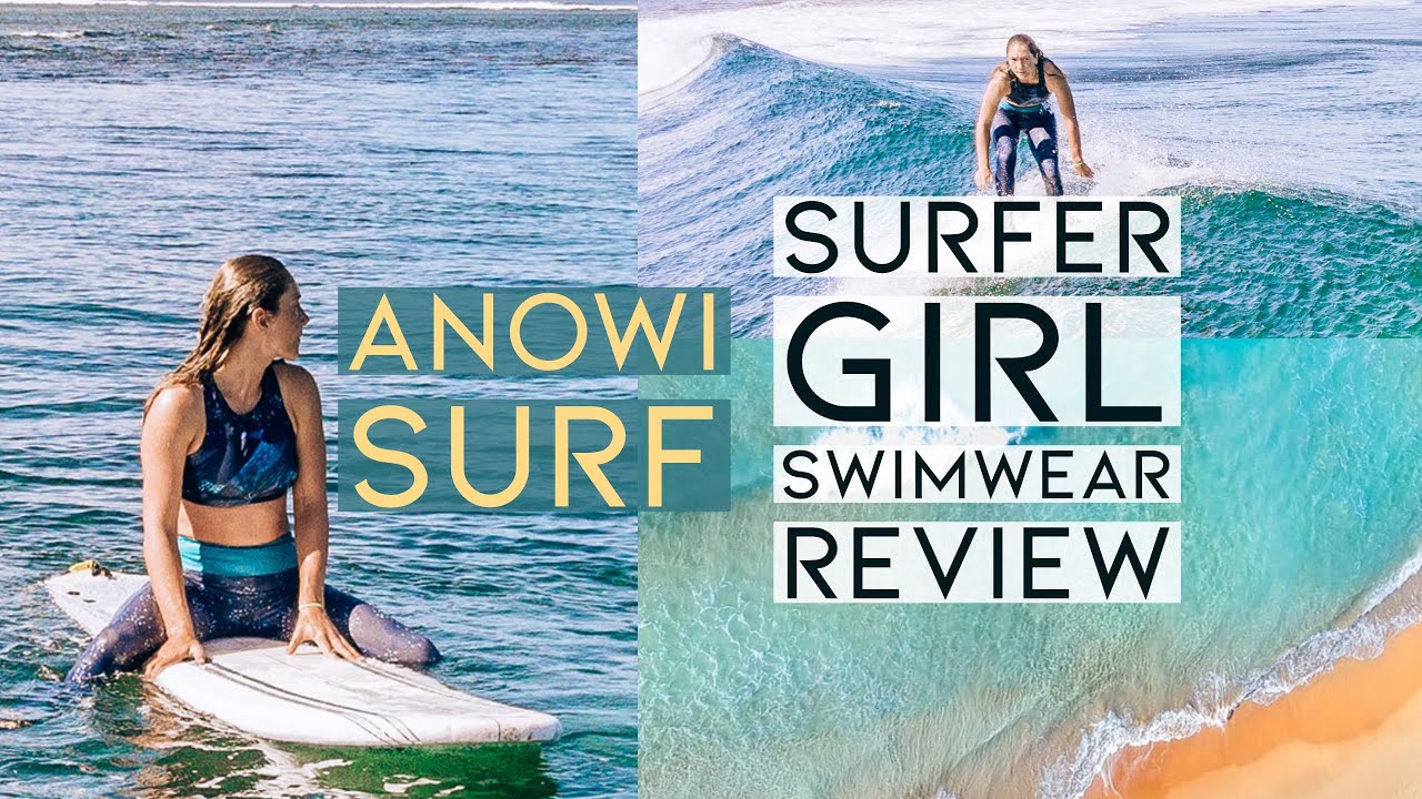 Sustainable surfer girl swimwear review of Anowi Surf. On location in Krui  Sumatra, Indonesia 